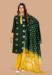 Picture of Cotton Forest Green Straight Cut Salwar Kameez