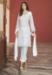 Picture of Georgette Off White Straight Cut Salwar Kameez