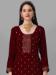 Picture of Statuesque Georgette Maroon Straight Cut Salwar Kameez