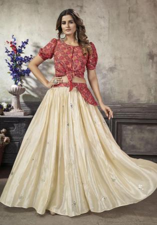Picture of Enticing Silk Rosy Brown Readymade Lehenga Choli