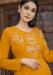 Picture of Nice Georgette Dark Golden Rod Readymade Gown