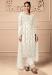 Picture of Good Looking Net White Straight Cut Salwar Kameez
