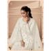 Picture of Good Looking Net White Straight Cut Salwar Kameez