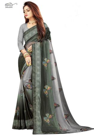 Picture of Admirable Lycra Dim Gray Saree