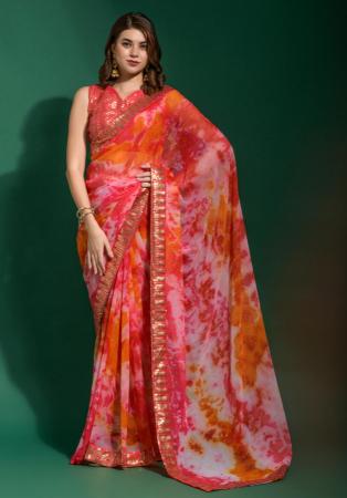 Picture of Shapely Chiffon Chocolate Saree