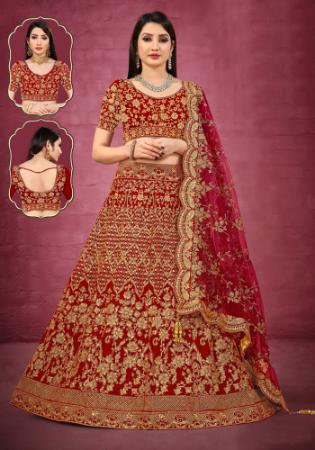 Picture of Sightly Georgette Brown Lehenga Choli