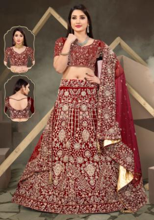 Picture of Shapely Georgette Saddle Brown Lehenga Choli