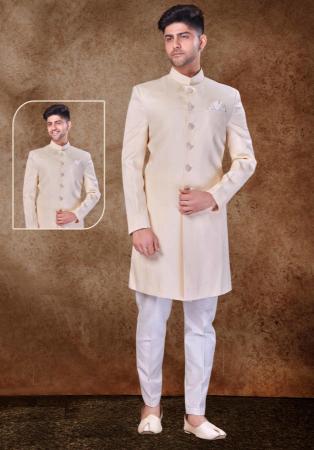 Picture of Enticing Silk Thistle Sherwani