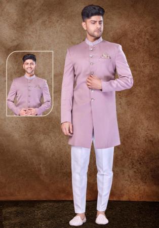 Picture of Excellent Silk Thistle Sherwani