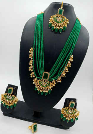 Picture of Nice Dark Olive Green Necklace Set