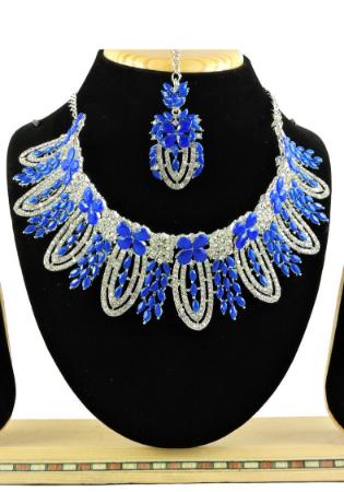 Picture of Shapely Midnight Blue Necklace Set