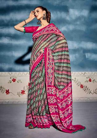 Picture of Stunning Cotton Grey Saree
