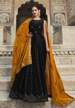 Picture of Charming Georgette Black Party Wear Gown