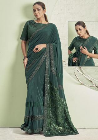 Picture of Lovely Lycra Dark Slate Grey Saree