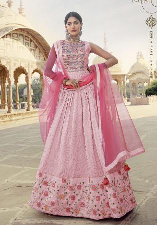 Picture of Delightful Chiffon Thistle Readymade Gown