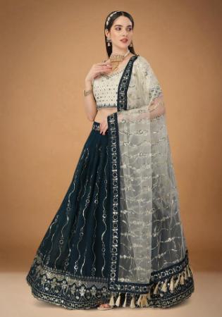 Picture of Bewitching Georgette Dim Gray Lehenga Choli