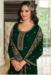 Picture of Georgette Dark Green Straight Cut Salwar Kameez