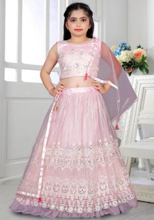 Picture of Comely Net Thistle Kids Lehenga Choli