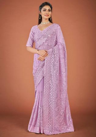 Picture of Wonderful Georgette Thistle Saree