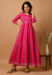 Picture of Fascinating Cotton Deep Pink Readymade Gown