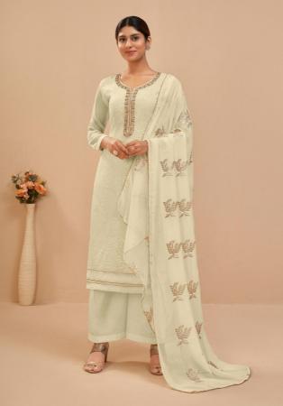 Picture of Sightly Georgette Tan Straight Cut Salwar Kameez