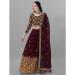 Picture of Well Formed Georgette Saddle Brown Lehenga Choli
