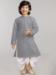 Picture of Enticing Georgette Light Slate Grey Kids Kurta Pyjama