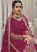 Picture of Georgette Deep Pink Straight Cut Salwar Kameez