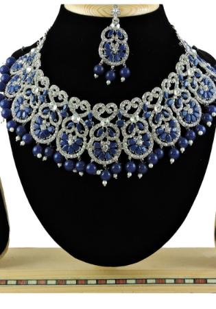Picture of Admirable Navy Blue Necklace Set