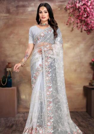 Picture of Shapely Net White Saree