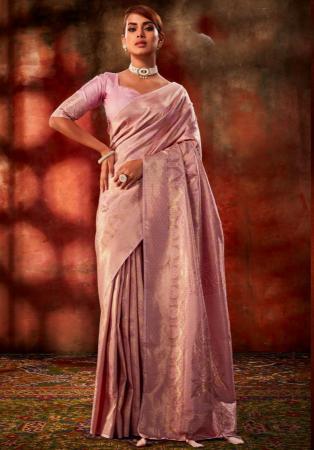 Picture of Graceful Satin & Silk Rosy Brown Saree