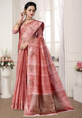 Picture of Lovely Silk Indian Red Saree