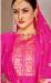 Picture of Silk Medium Violet Red Straight Cut Salwar Kameez
