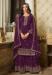 Picture of Stunning Georgette Purple Straight Cut Salwar Kameez