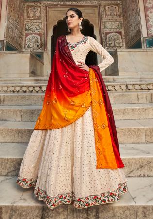Picture of Bewitching Georgette Wheat Party Wear Gown