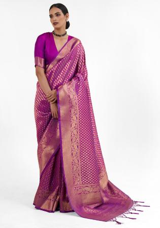 Picture of Classy Silk Purple Saree