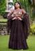 Picture of Stunning Georgette & Organza Brown Readymade Gown