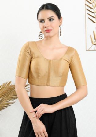 Picture of Shapely Silk Burly Wood Designer Blouse