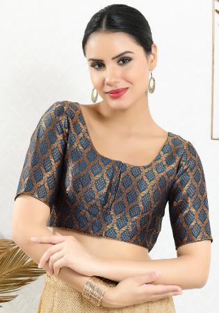 Picture of Ideal Georgette Slate Grey Designer Blouse