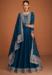 Picture of Pleasing Silk Navy Blue Party Wear Gown
