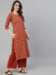 Picture of Rayon & Cotton Fire Brick Readymade Salwar Kameez