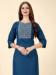 Picture of Rayon & Cotton Midnight Blue Kurtis And Tunic