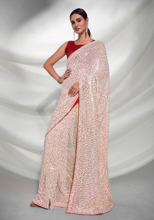 Picture of Taking Georgette Off White Saree