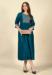 Picture of Good Looking Rayon & Cotton Navy Blue Kurtis And Tunic