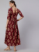 Picture of Superb Rayon & Cotton Saddle Brown Readymade Gown