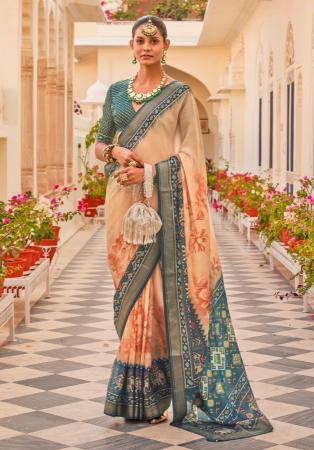 Buy Satrani Crepe & Silk Green & Beige Color Saree with Blouse piece |  sarees for Women| saree | sarees Online at Best Prices in India - JioMart.