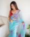 Picture of Charming Organza Sky Blue Saree