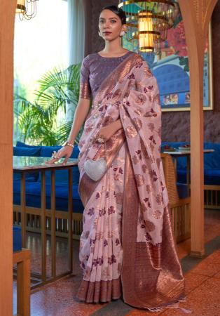 Picture of Superb Organza Rosy Brown Saree