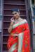 Picture of Shapely Silk Orange Red Saree