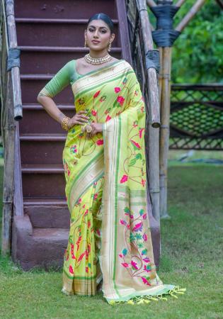 Picture of Wonderful Silk Dark Khaki Saree